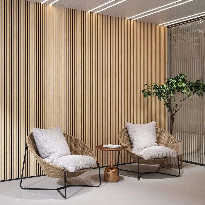 Hausvita Acoustic Solid Wood Slat Wall Panels ( 2 Panels Per Box ) -Wholesale - Sweatfully