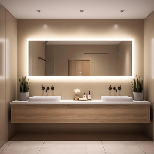 Hausvita Deluxe Edge Glow LED Bathroom Mirror - Sweatfully