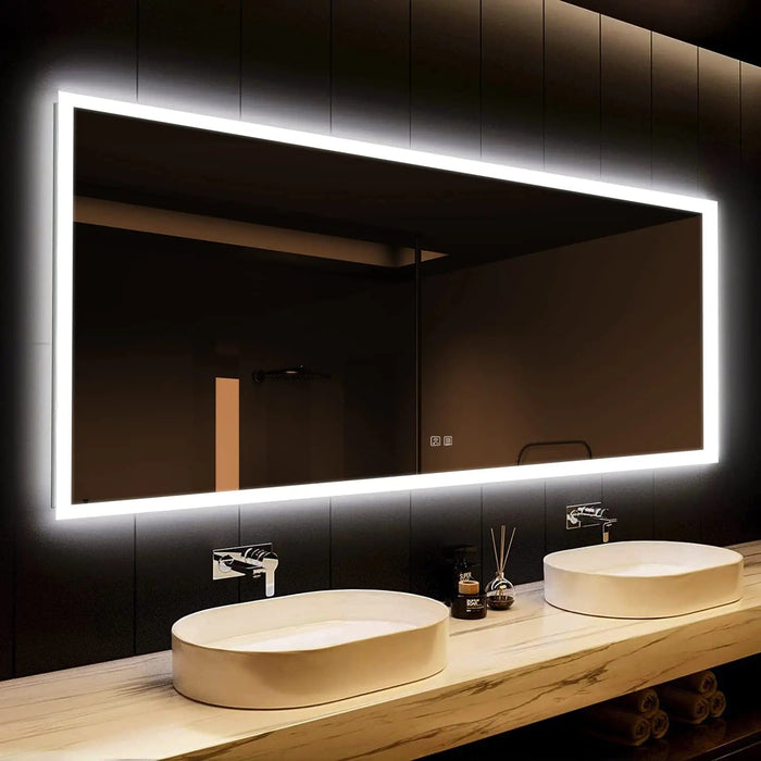 Hausvita Deluxe Edge Glow LED Bathroom Mirror - Sweatfully