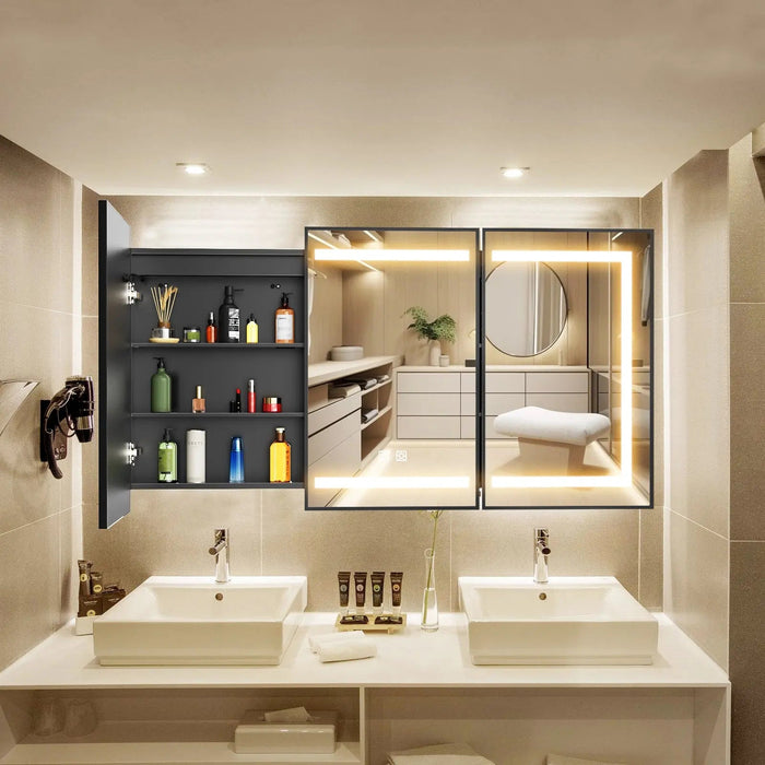 Hausvita Framed Recessed LED Light Bathroom Medicine Cabinet -Lager - Sweatfully
