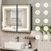 Hausvita Framed Recessed LED Light Bathroom Medicine Cabinet -medium - Sweatfully