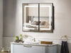 Hausvita Framed Recessed LED Light Bathroom Medicine Cabinet -medium - Sweatfully