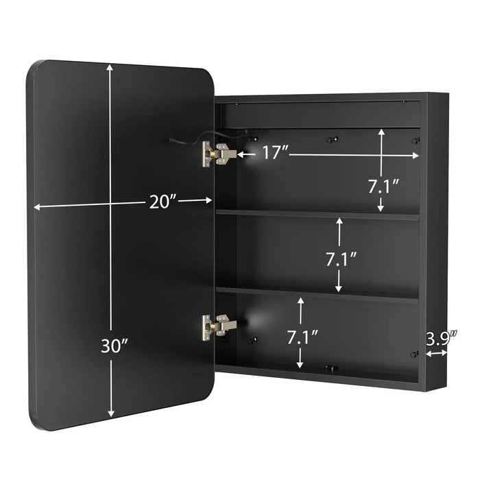 Hausvita Framed Recessed LED Light Bathroom Medicine Cabinet -small - Sweatfully
