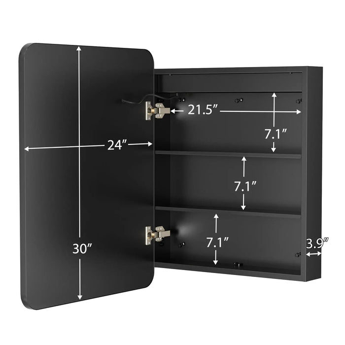 Hausvita Framed Recessed LED Light Bathroom Medicine Cabinet -small - Sweatfully