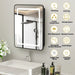 Hausvita Framed Recessed LED Light Bathroom Medicine Cabinet -small - Sweatfully