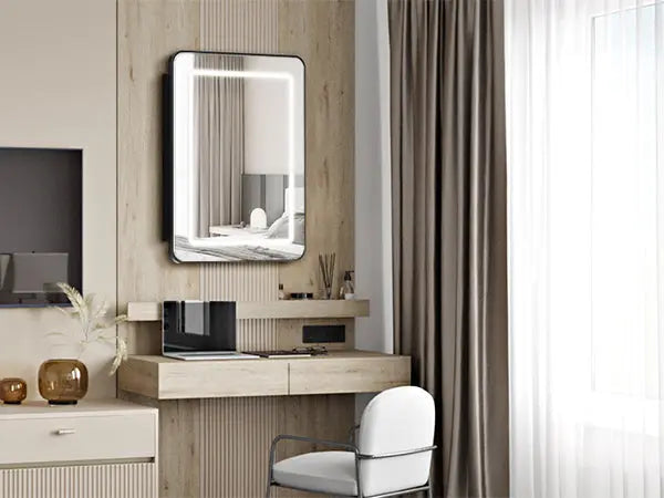 Hausvita Framed Recessed LED Light Bathroom Medicine Cabinet -small - Sweatfully