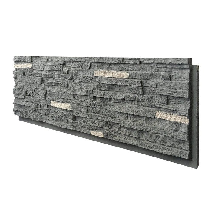 Hausvita Faux Stone Wall Siding Panel, PU Stone Veneer Exterior, 46.46" x 13" - Sweatfully