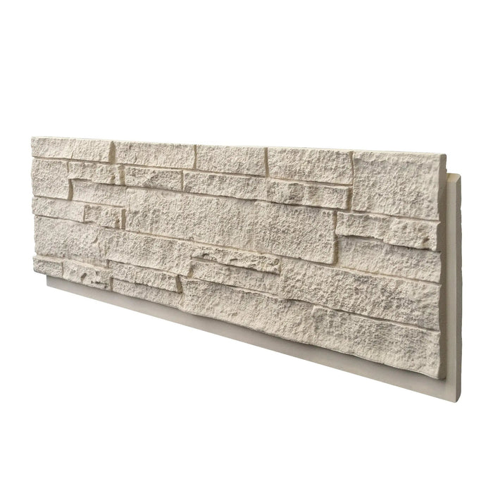 Hausvita Faux Stone Wall Siding Panel, PU Stone Veneer Exterior, 46.46" x 13" - Sweatfully