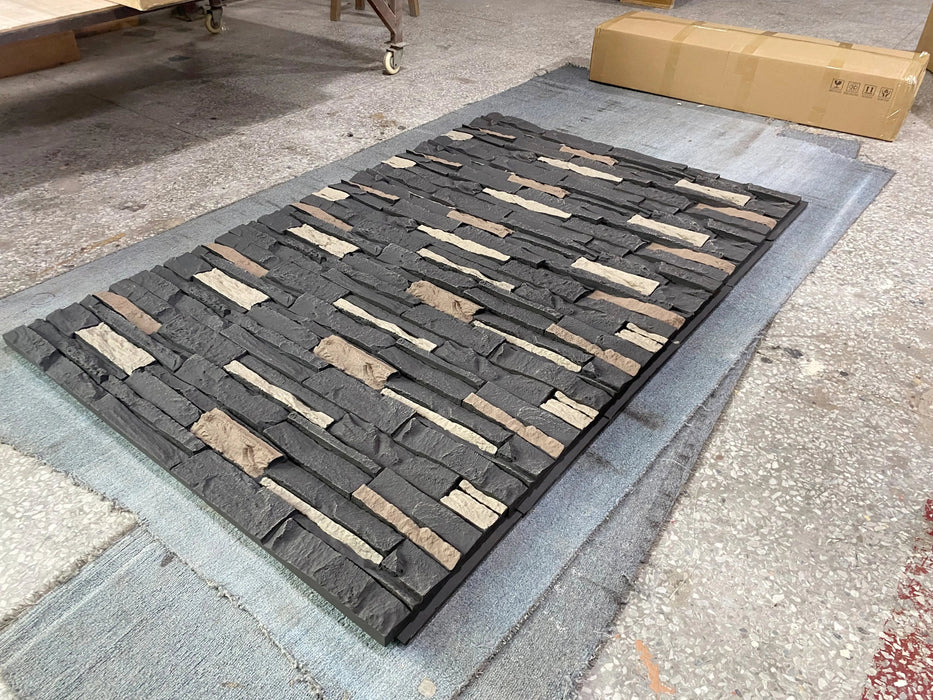Hausvita Faux Stone Wall Siding Panel, PU Stone Veneer Exterior, 46.46" x 13" - Sweatfully