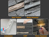 Hausvita Faux Stone Wall Siding Panel, PU Stone Veneer Exterior, 46.46" x 13" - Sweatfully