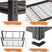 Hausvita Storage Shelves Heavy Duty, 48" L x 18" W x 72" H Garage Wire Shelving Unit Loads 2000LBS, 5-tier Adjustable Metal Industrial Utility Shelf Rack for Kitchen, Laundry Room, Pantry, Warehouse, Basement - Sweatfully