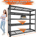 Hausvita Storage Shelves Heavy Duty, 48" L x 18" W x 72" H Garage Wire Shelving Unit Loads 2000LBS, 5-tier Adjustable Metal Industrial Utility Shelf Rack for Kitchen, Laundry Room, Pantry, Warehouse, Basement - Sweatfully
