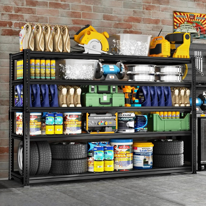 Hausvita Storage Shelves Heavy Duty, 48" L x 18" W x 72" H Garage Wire Shelving Unit Loads 2000LBS, 5-tier Adjustable Metal Industrial Utility Shelf Rack for Kitchen, Laundry Room, Pantry, Warehouse, Basement - Sweatfully