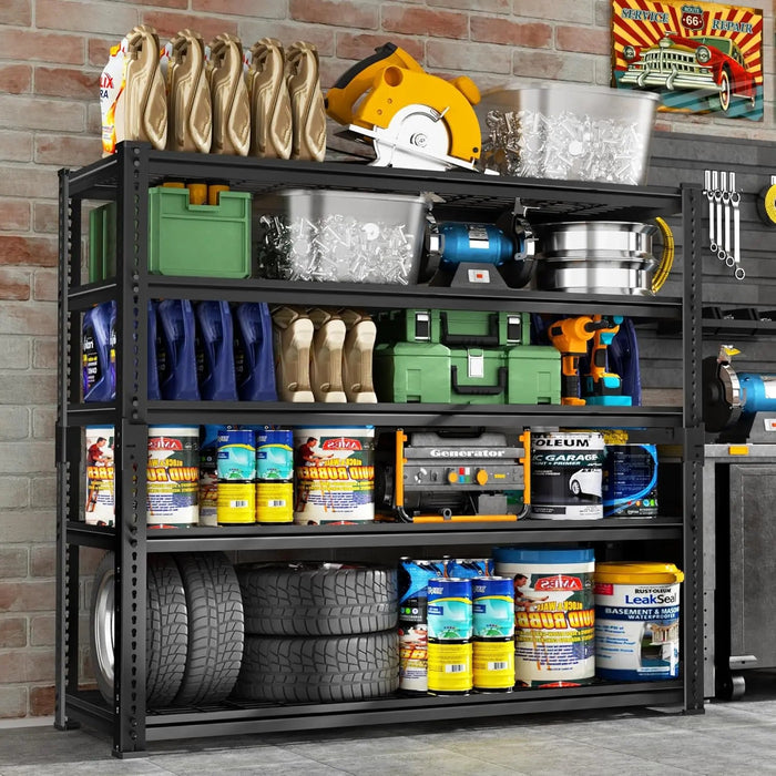 Hausvita Storage Shelves Heavy Duty, 48" L x 18" W x 72" H Garage Wire Shelving Unit Loads 2000LBS, 5-tier Adjustable Metal Industrial Utility Shelf Rack for Kitchen, Laundry Room, Pantry, Warehouse, Basement - Sweatfully