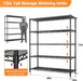 Hausvita Storage Shelves Heavy Duty, 48" L x 20" W x 72" H - Sweatfully