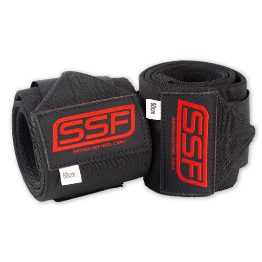 Heavy Duty Wrist Wraps (60cm, Black) - Sweatfully