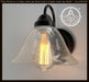 HEAVY SEEDED Antique Glass 1960's Shade Wall SCONCE - Sweatfully