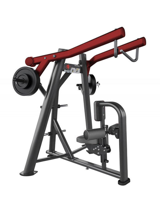 Elite Leverage High Lat Row - Muscle D Fitness - Commercial - Adjustable Seat - Plate Loaded - Back Workout - Sweatfully