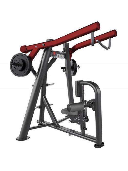 Elite Leverage High Lat Row - Muscle D Fitness - Commercial - Adjustable Seat - Plate Loaded - Back Workout - Sweatfully