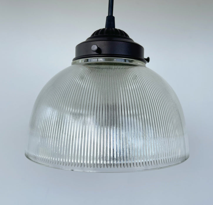 Antique 1960's Factory Holophane Chandelier Light - Sweatfully