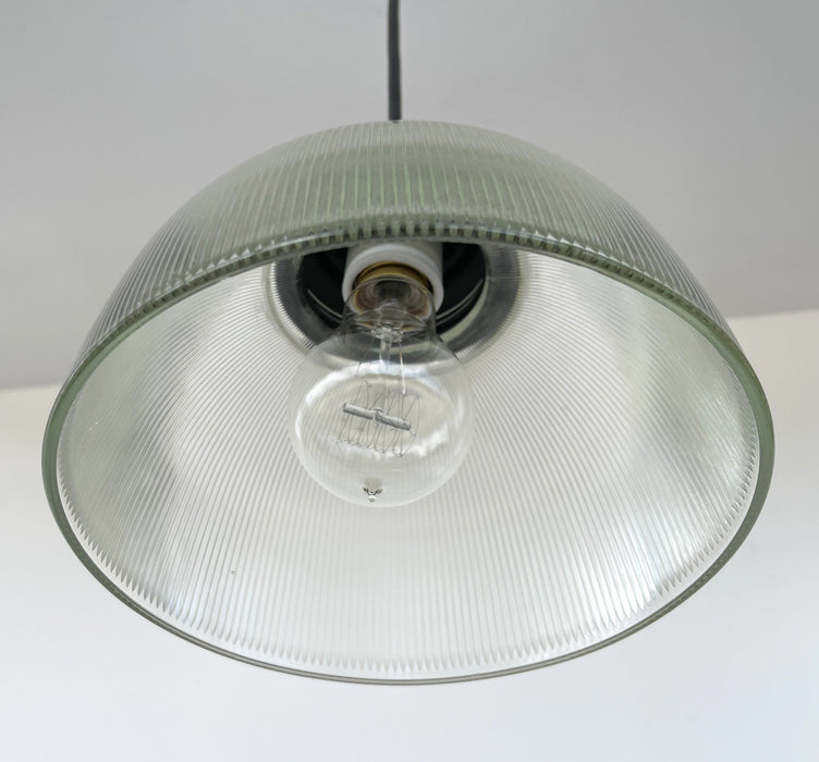 Antique 1960's Factory Holophane Chandelier Light - Sweatfully