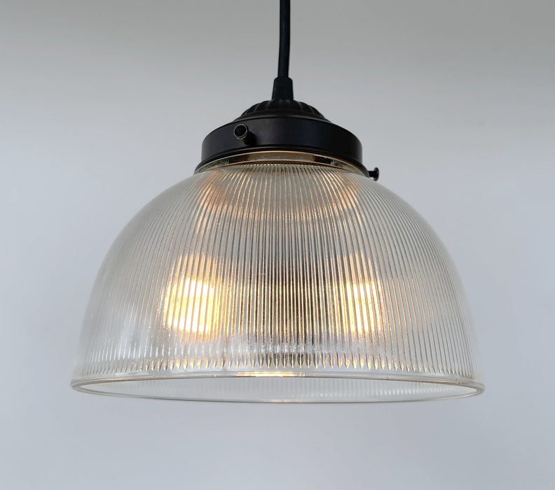 Antique 1960's Factory Holophane Chandelier Light - Sweatfully
