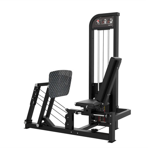 Excel Horizontal Leg Press - Muscle D Fitness - Selectorized Leg Machine - Calf Raise - Sweatfully