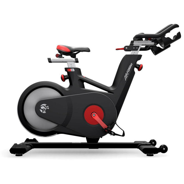 Life Fitness IC6 Indoor Cycle - Adjustable Handle Bars and Seat - Digital Display - Drink Bottle Holders - Sweatfully