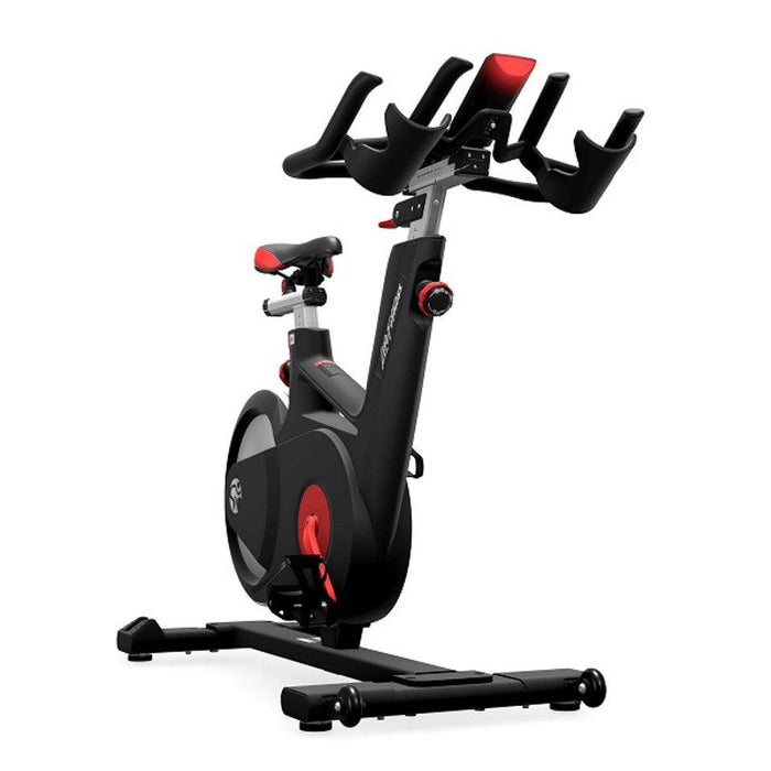 Life Fitness IC6 Indoor Cycle - Adjustable Handle Bars and Seat - Digital Display - Drink Bottle Holders - Sweatfully