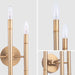 Ignis Mid-Century Modern Gold 6-Light Wall Sconce - Sweatfully