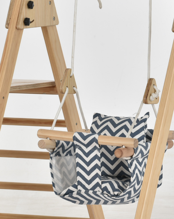 Indoor Baby Swing Seat | Soft Cotton Toddler Hammock for All Swingsets (Frame Not Included) - Sweatfully