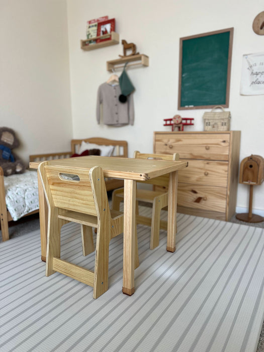 Cordia Wooden Kids Activity Table & Chair Set – Montessori-Inspired Desk for Play & Learning - Sweatfully