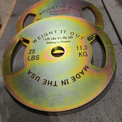 Custom Engraved Solid Steel Calibrated Weight Plate Pairs - Sweatfully