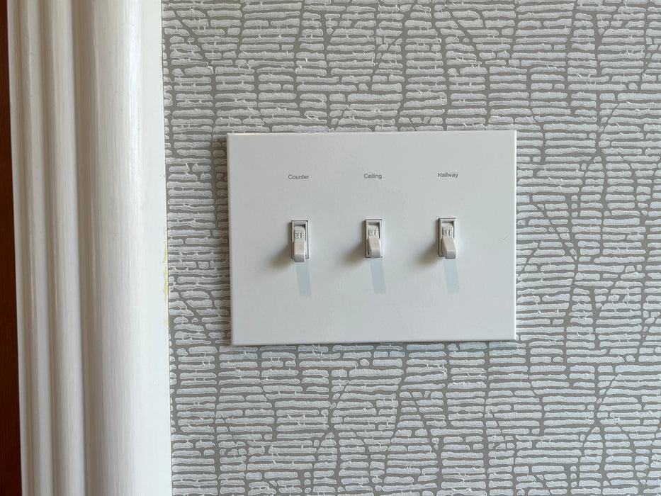 CleanPlate Classic Wall Plate in Contemporary White for Toggle Switches - Sweatfully
