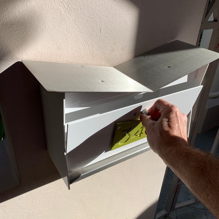 ButterFly Box in ARCTIC WHITE - Wall Mount Mailbox - Sweatfully
