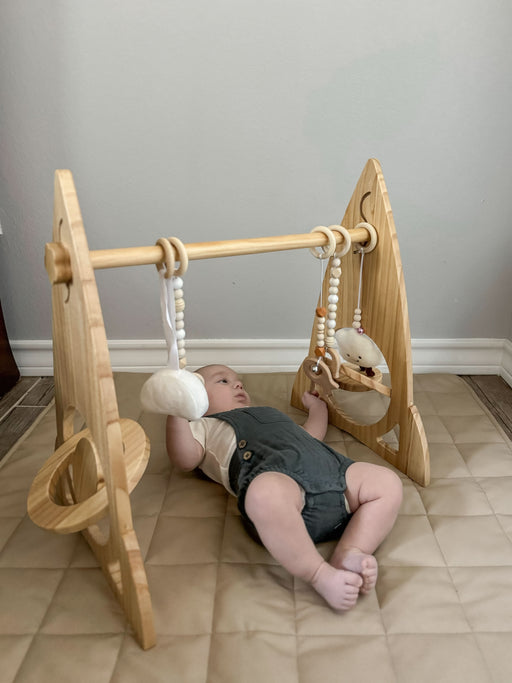 Rocket Wooden Baby Gym – Modern Montessori-Inspired Infant Play Arch - Sweatfully