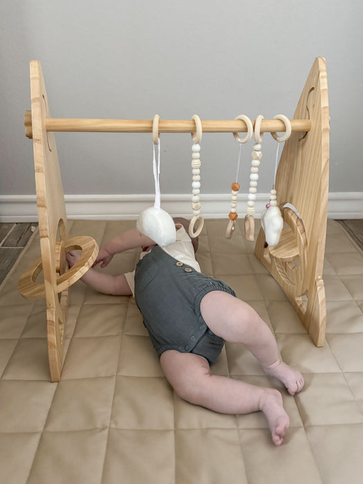 Rocket Wooden Baby Gym – Modern Montessori-Inspired Infant Play Arch - Sweatfully