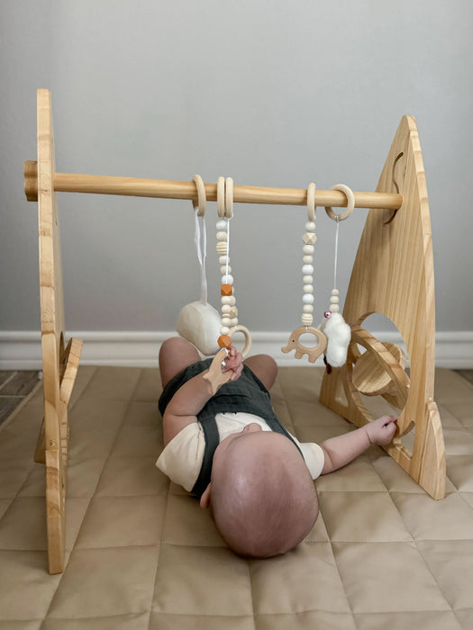 Rocket Wooden Baby Gym – Modern Montessori-Inspired Infant Play Arch - Sweatfully
