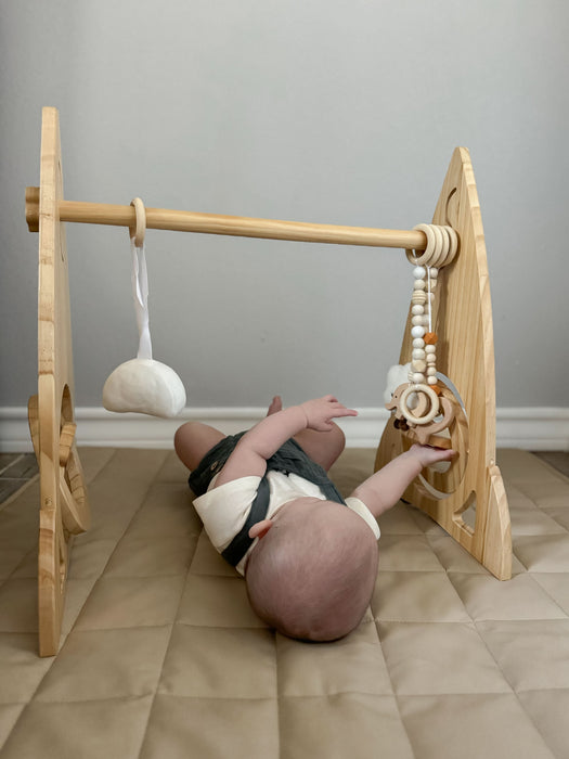 Rocket Wooden Baby Gym – Modern Montessori-Inspired Infant Play Arch - Sweatfully