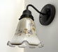 Antique PRINTED FLORAL 1960's Wall Sconce Lighting - Sweatfully