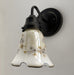 Antique PRINTED FLORAL 1960's Wall Sconce Lighting - Sweatfully