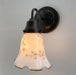 Antique PRINTED FLORAL 1960's Wall Sconce Lighting - Sweatfully