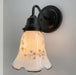 Antique PRINTED FLORAL 1960's Wall Sconce Lighting - Sweatfully
