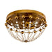 3-Light Golden Bohemian LED Modern Flush Mount Lighting - Sweatfully