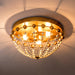 3-Light Golden Bohemian LED Modern Flush Mount Lighting - Sweatfully