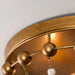 3-Light Golden Bohemian LED Modern Flush Mount Lighting - Sweatfully
