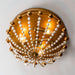 3-Light Golden Bohemian LED Modern Flush Mount Lighting - Sweatfully