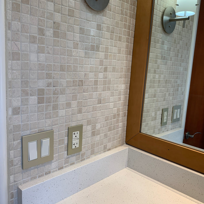 CleanPlate Wall Plate in Midcentury Gold for Rocker Switches - Sweatfully