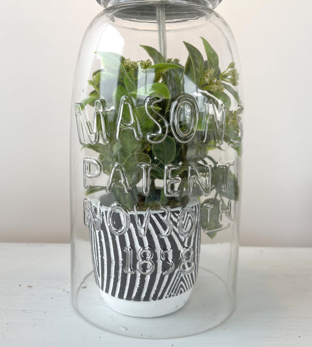 Mason Jar LAMP TABLE - (No shade included) - Sweatfully