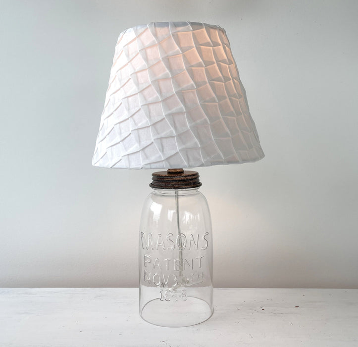 Mason Jar LAMP TABLE - (No shade included) - Sweatfully